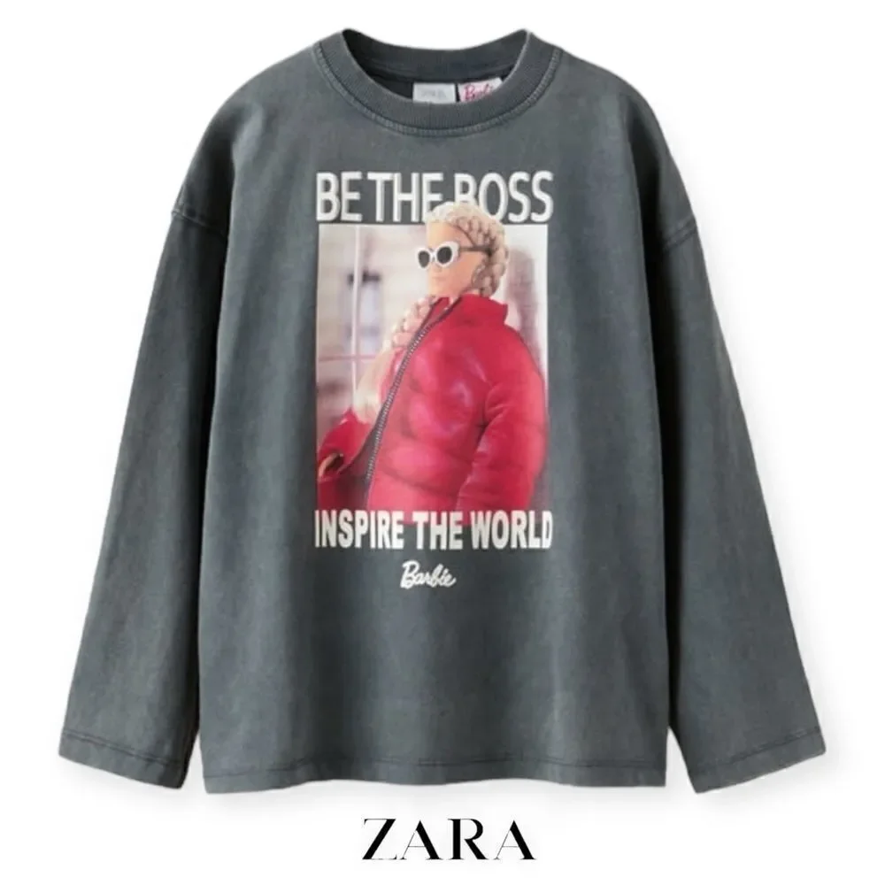 ZARA Kids | Anthracite Grey | BARBIE™ MATTEL T-SHIRT